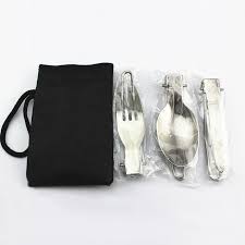 Telah terjual lebih dari 55. Knifezer Sendok Garpu Pisau Lipat Portabel Stainless Steel Aotu Silver Jakartanotebook Com