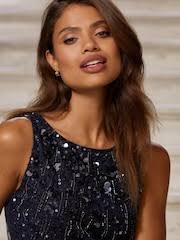 Buy Lipsy Navy Natalie Hand Embellished Bridesmaid Maxi Dress from Next  Luxembourg