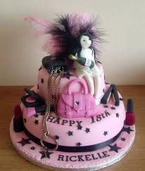 3 tier 18th birthday cake with pink rose,s black flowers with diamante centres, butterflies and lace. 18th Birthday Cakes For Girls Best Birthday Cakes Best Birthday Cake Designs 18th Birthday Cake For Girls Cake Designs Birthday