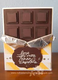 Love You More Than Chocolate Themed Cards Chocolate Card Sweet Cards