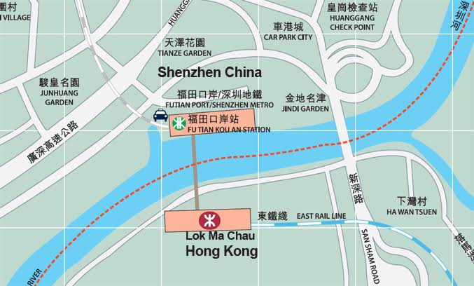 Mga resulta ng larawan para sa Hong Kong Luohu exit station to ShenZhen, China border"