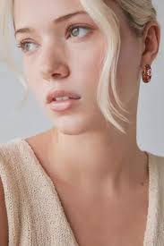 Urban Outfitters Floral Enameled Hoop Earring