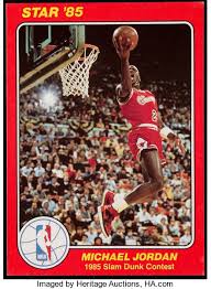 1985 Star Co Slam Dunk Contest Michael Jordan 5 Basketball Lot 44130 Heritage Auctions