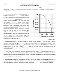 Because resources are scarce a person is forced to make many decisions. Production Possibilities Curve