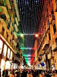 Christmas Lights On Via Toledo Napoli Italy Napoli Italy Napoli Italy
