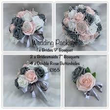 Artificial Wedding Flower Package 1 X Brides Bouquet 2 X Etsy In 2020 Artificial Flowers Wedding Wedding Flower Packages Pink Wedding Flowers
