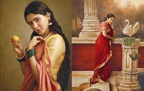 Samantha To Ramya Krishnan Stars Recreate Ravi Varma Paintings Raja Ravi Varma Paintings Calender 2020 Celebrity
