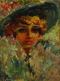 Rondina (20th Century) Italian. Portrait Of An Elegant