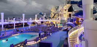 Evening Pool Deck Lighting Picture Of Norwegian Bliss World Tripadvisor