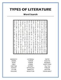 Learn about simple machines—levers, pulleys, an inclined plane, a wedge, screws, and a wheel and axle—with these free printables. Types Of Literature Word Search Puzzle By The Lit Guy Tpt