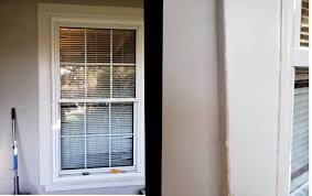 Position the shorter edge horizontally along the upper reference mark, with its angle resting on the vertical reveal line. Window Trim Removal Stucco Plaster Home Improvement Stack Exchange