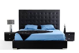 The headboard with storage and then the 4. Queen Bed In Black Leatherette Tufted Tall Headboard Vig Modrest Lyrica Modern Vgjy4011 Blk Q