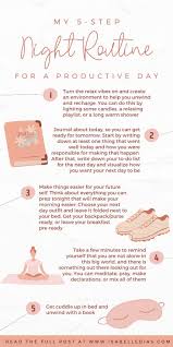 My 5 Step Night Routine For A Productive Day Isabelle Dias In 2021 Self Care Activities Self Care Bullet Journal Self Care