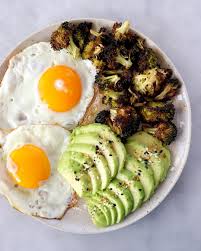 Alex Ashback On Instagram My Favorite Way To Start The Day Two Vitalfarms Organic Pasture Ra With Images Garlic Roasted Broccoli Roasted Broccoli Keto Nutrition