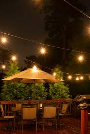 Hang lights around the top, from the cup hooks. How To Install Deck Lighting Using Edison Outdoor String Lights Heart Filled Spaces