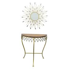 Easy returns · top quality service · easy returns Three Hands Console Table And Mirror Set Gold Walmart Com Walmart Com