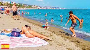 Beach Walk Malaga Playa Caleta | Spain Hot Summer [4K] - YouTube