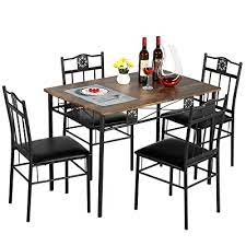 We suggest you consider the images and pictures of retro kitchen table and chairs, interior ideas with details, etc. Buy Vecelo Dining Table Set With 4 Chairs Retro Brown Online In Germany B08cznx97c