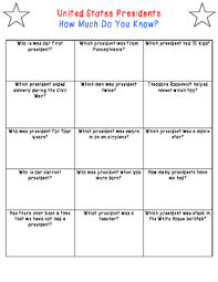 No matter how simple the math problem is, just seeing numbers and equations could send many people running for the hills. Presidential Trivia Fun Facts Activity By Busybeeingradethree Tpt