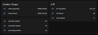 Le tarif ejp d'edf n'est pas avantageux ?profitez d'un prix de l'électricité moins cher et stable tout au long de l'année, avec l'offre spéciale ejp de total. Get Edf Tempo Information Configuration Home Assistant Community