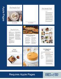 Cookbook And Recipe Template For Apple Pages Classic Clean Simple Design Instant Printable Download Mac Pages In 2021 Simple Cookbook Recipe Template Recipes