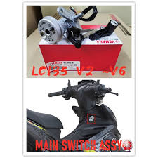 #lc135 #handle_switch #original_products #yamaha_parts #pnp #left. 100 Original Hong Leong Yamaha Lc135 V2 V3 V4 V5 V6 Inner Main Switch Assy Key Set With Seat Lock Holder Bracket Cable