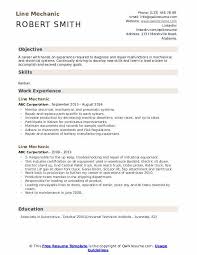 Crafting your resume is one of the most important steps to here are a few auto mechanic resume objective examples: Line Mechanic Resume Samples Qwikresume
