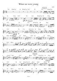 These are the piano chords original key with descending bass lines. When We Were Young Adele Sheet Music For Piano Solo Musescore Com