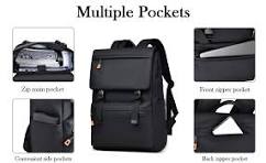 POSSOBAG Moda Casuale Uomo Zaino Elegante 15,6 Pollici PC Portatile  Zainetto da Viaggio con Caricatore USB Grande Capacità Borse Impermeabile  per ...