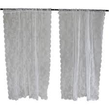 Light to dark colors produce an extraordinary curtain ensemble, perfect for accenting any window. Zingz Thingz White Flower Blossom Lace Window Curtains Camz33461 At Tractor Supply Co