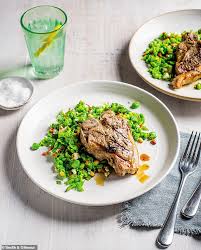 Pour in olive oil and pulse into a paste. Fast 800 Lamb Chops With Crushed Minted Peas And Feta Daily Mail Online