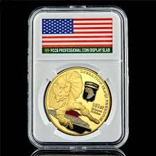 101st airborne patch for the division. 2021 Military Iraq War 101st Airborne Division Challenge Us Army Eagle 1oz Gold Plated Coin W Pccb Box From Chen07 5 86 Dhgate Com