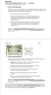 Maybe you would like to learn more about one of these? Assignment Interpersonal Communication Elements Chegg Com