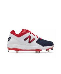 Combination textile upper with a modified outsole. New Balance Fresh Foam Velov1 Red White Blue Metal Women S Softball Cleat Hibbett City Gear