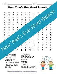 New Year S Eve Word Search Free Printable Superheroes And Teacups Spring Words Kids New Years Eve Spring Word Search
