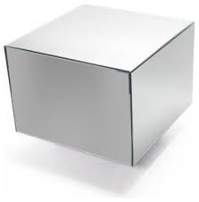 Large Low Mirrored Cube Table Modern Side Tables And Accent Tables Toronto Inspired Home Decor Modern Side Table Cube Table Accent Table