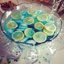 Diabetic Punch 1 2 Liter Diet Sprite 1 46 Oz Can Chilled Unsweetened Pineapple Juice 1 Pkg Blueb Turquoise Baby Showers Baby Shower Punch Baby Boy Shower