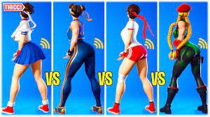 The ladies of Street Fighter shake their booties in this visual comparison  and competition of Fortnite dances
