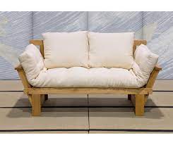 Visualizza altre idee su divano futon, futon, arredamento. Divano Letto In Legno Artigianale Con Futon Sesamo 2 Posti Con Futon Schienale Mezzaluna 120x50 Cm Vivere Zen Casa E Cucina Ibs