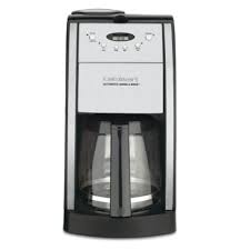 Most cuisinart coffee machines include a clean push button; Cuisinart Grind And Brew 12 Cup Automatic Black Drip Coffee Maker With Built In Grinder Dgb 550bk The Home Depot