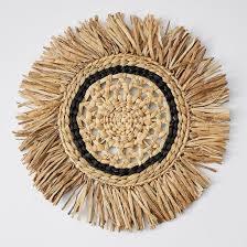 Round Wicker Wall Hanging Boho Wall Hanging Weaving Wall Hanging Wall Hanging