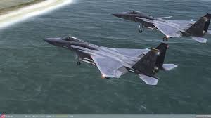 F 15 Eagle Pair Over Water Dcs World Aviation Art Digital Artists Computer Graphics
