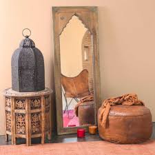 Miroir En Manguier Sculpte Et Metal 45x122 Maison Du Monde Bout De Canape Deco Bohemienne