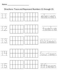 Number Tracing 11 15 Numbers Kindergarten Teaching Numbers Number Tracing