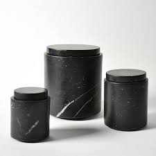 Download Michael Verheyden Large Nero Marquina Container With Lid Garde Container Nero Marquina Glassware