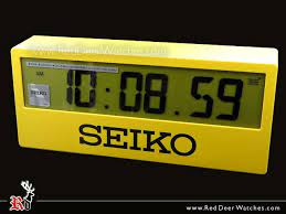 Digital clock, that's the simple and descriptive name of this minimalstic and stylish new timepiece from the famous japanese watch company seiko. Buy Seiko Large Digital Wall Clock Table Clock Qhl073y Buy Watches Online Seiko Red Deer Watches
