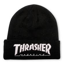 Black And White Beanie Embroidered Logo Beanie Black White Liked On Polyvore Featuring Accessories Hats Beanie Cap Hat Black And Beanie Outfit Black And White Hats White Beanies