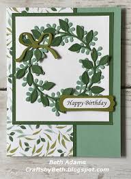 Brusho techniques card making techniques rubber stamping techniques butterfly cards flower cards card making inspiration making these cards use some products from magnolia doohickey box vol. Crafts By Beth Arrange A Wreath Birthday Card Handmade Cards Stampin Up Flower Cards Christmas Cards To Make