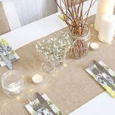chemin de table toile jute toile de jute chemin de table deco mariage fait main