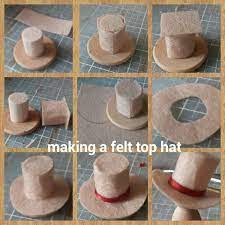 This Is My Tutorial For Making A 1 12 Scale Top Hat You Need Felt I Used Crafting Felt It S Quite Thin Uhu Gl Straw Hat Crafts Hat Crafts Miniature Projects